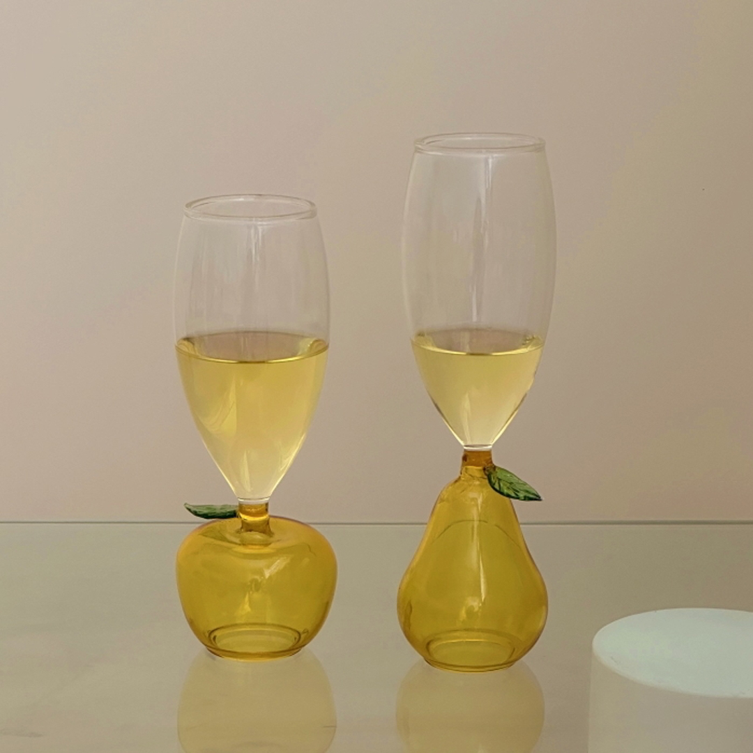 Pear Apple Goblet Glass 사과 배 고블렛 글라스