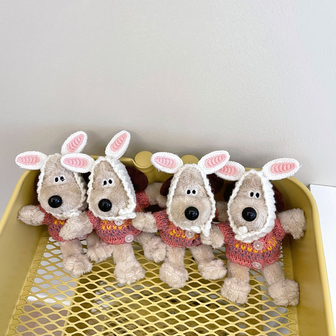 7TYPE Bunny Kitsch Gromit Props 귀여운 토끼 그로밋 키링 인형